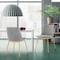 Armen Living Messina Modern Gray Velvet and Gold Metal Leg Dining Room Chairs, PK2 LCMSSIGLGRY - alternate 5